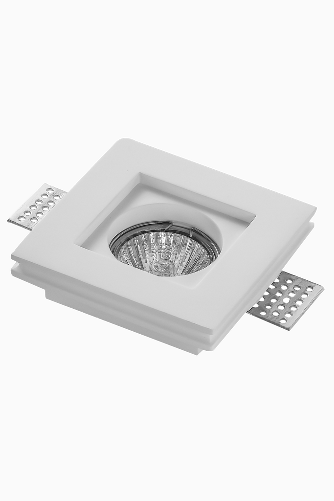 EMPOTRABLE LEK ESCAYOLA CUADRADO. 100x100mm GU10 BLANCO