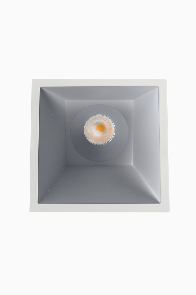 DOWNLIGHT SIRA EMPOTRAR CUADRADO ASIMETRICO 5W 2700K 24º BL/PL 1-10V