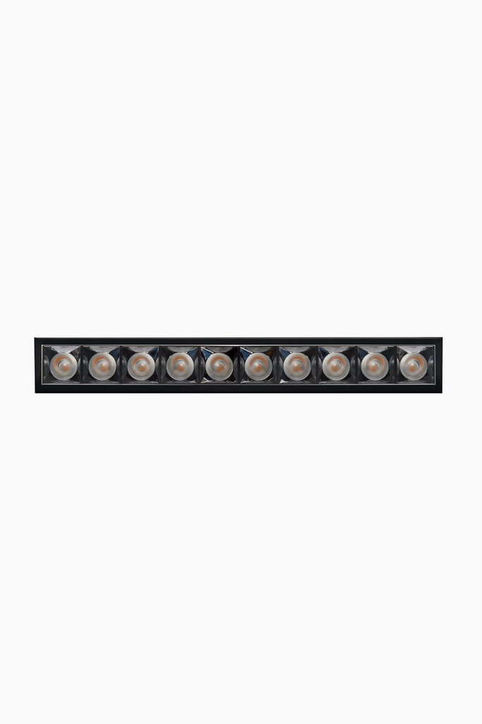 LINEAR ORNA 40W 3000K NEGRO REFLECTOR NEGRO 50º 1-10V