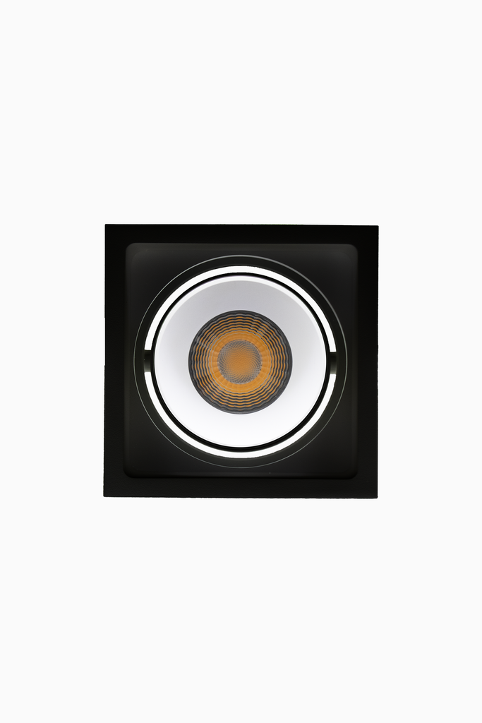 DOWNLIGHT DELIA CUADRADO 7W 3CCT 15º NEGRO/ BLANCO SR