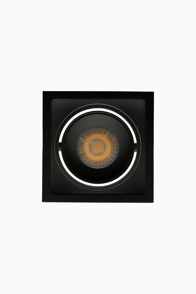 DOWNLIGHT DELIA CUADRADO 7W 3CCT 36º NEGRO 1-10V