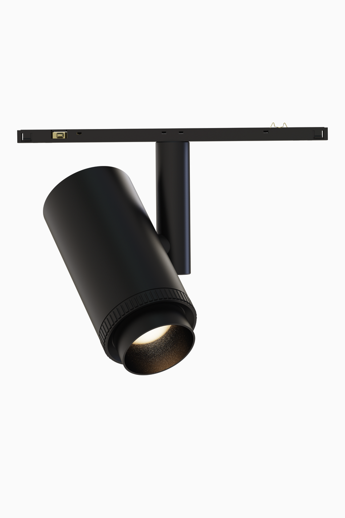 PROYECTOR TRACK LIGHT MARKO 48V 15W 2700K NEGRO ZOOM 15-45º DALI