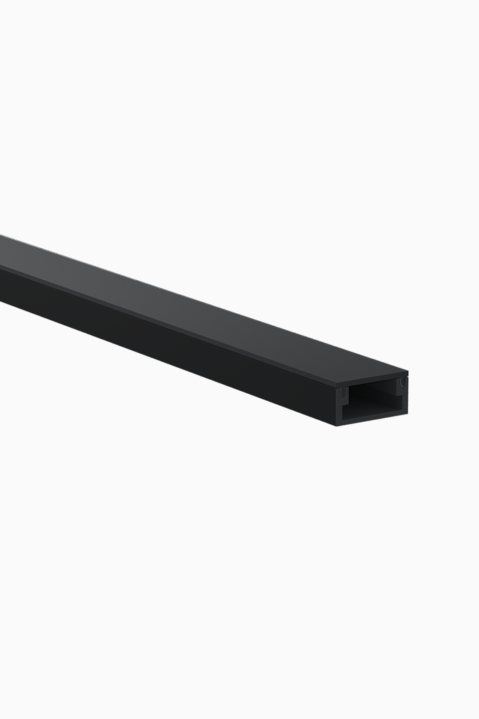 PERFIL ALUM. SUPERFICIE MUNICH 2m NEGRO