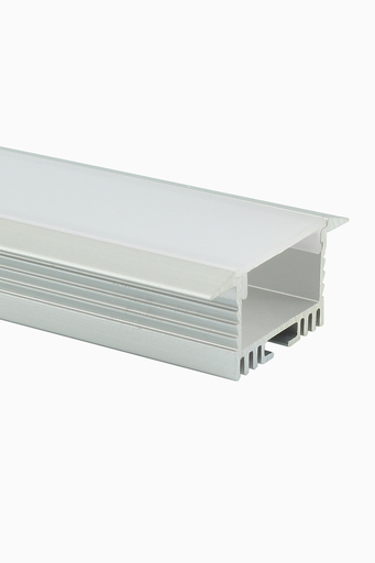 [85390] PERFIL ALUM. EMPOTRAR ZURICH 2m PLATA