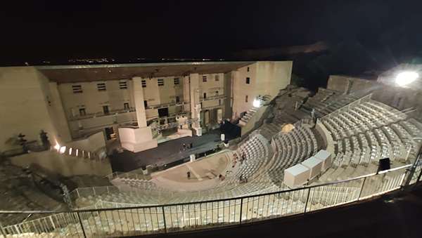 iluminación led teatro romano Sagunto